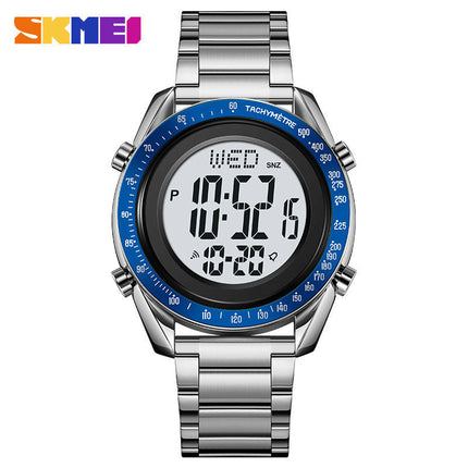 Men's Multifunctional Electronic Watch LED Digital Display Stainless Steel Watch