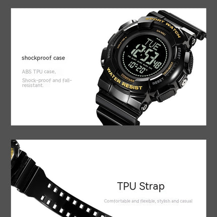 Men's Digital Watch Sports Outdoor Waterproof Watches Multi Function LED Watches