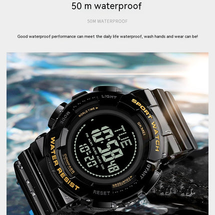 Men's Digital Watch Sports Outdoor Waterproof Watches Multi Function LED Watches