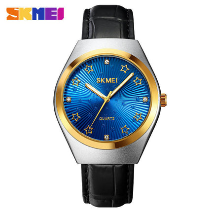 Men's Watches Analog Quartz Watch Waterproof Wrist Watch with Leather Band for Men