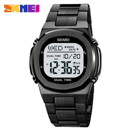 Men's LED Digital Waterproofing Sports Outdoor Steel Watch