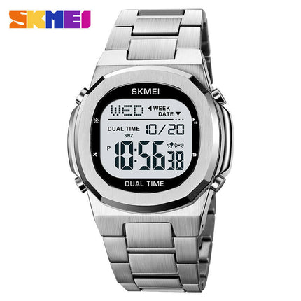 Men's LED Digital Waterproofing Sports Outdoor Steel Watch