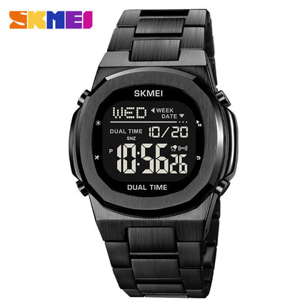 Men's LED Digital Waterproofing Sports Outdoor Steel Watch