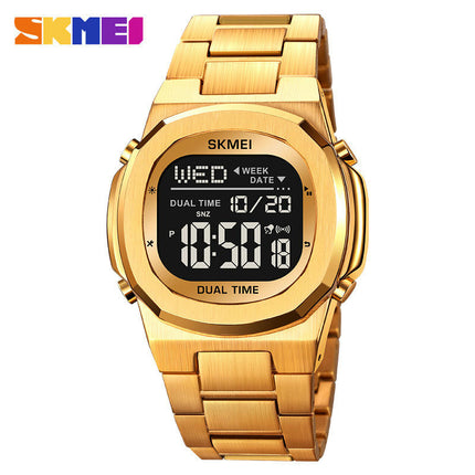 Men's LED Digital Waterproofing Sports Outdoor Steel Watch