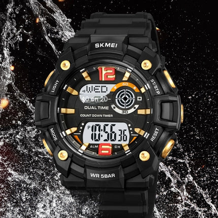 Men's Digital Watch Sports Outdoor Waterproof Watches with Date Multi Function LED Watches