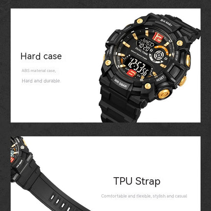 Men's Digital Watch Sports Outdoor Waterproof Watches with Date Multi Function LED Watches