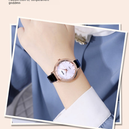 Women Wrist Watch, Lady Simple Leather Quartz Watches Waterproof Analog Watches