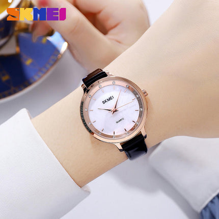 Women Wrist Watch, Lady Simple Leather Quartz Watches Waterproof Analog Watches