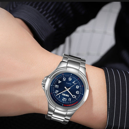 Men's Wrist Watches with Stainless Steel Waterproof Quartz Watch for Men Auto Date