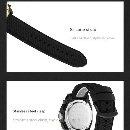 Men's Digital Watch - Waterproof Outdoor Wrist Watches for Men with LED Back Ligh