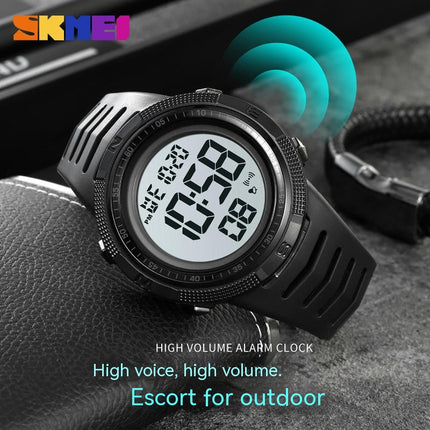 Men's Digital Sports Watch LED Screen Watches for Men Waterproof Luminous Alarm Watch