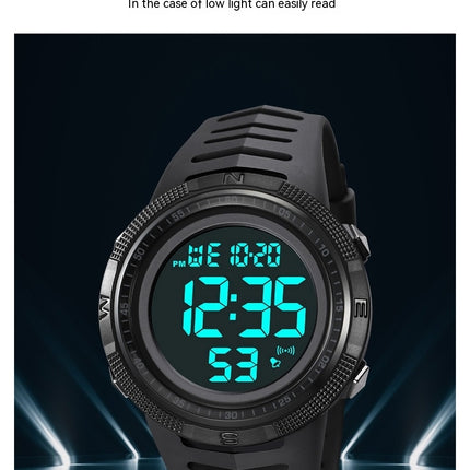 Men's Digital Sports Watch LED Screen Watches for Men Waterproof Luminous Alarm Watch