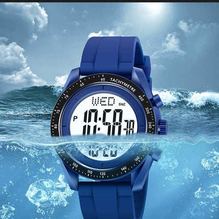 Men's Digital Watch Electronic Waterproof Wrist Watches for Men with Alarm LED Backlight