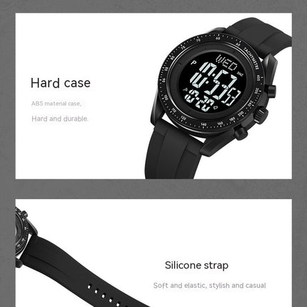 Men's Digital Watch Electronic Waterproof Wrist Watches for Men with Alarm LED Backlight