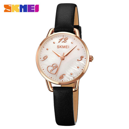 Women's  Leather Watch,Fashion Roman Numerals Quartz Ladies Wrist Watch