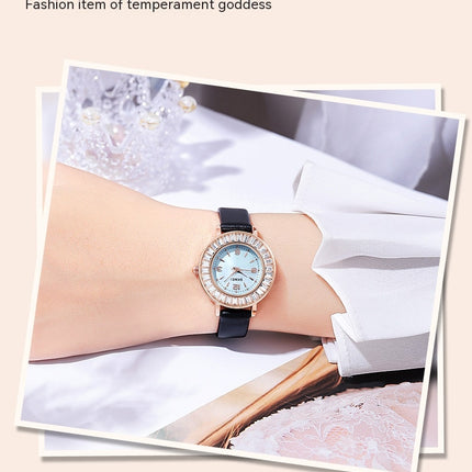 Fashion Women Wrist Watch, Lady Leather Quartz Watches Waterproof Analog Watches