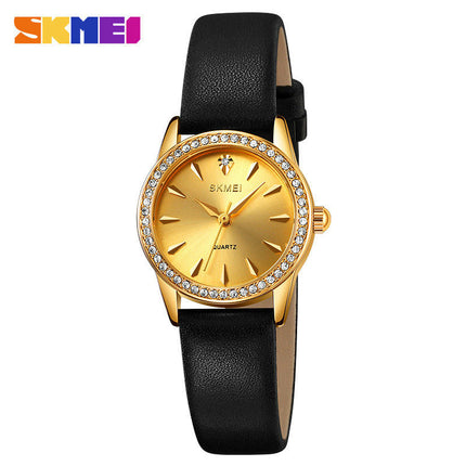 Watches for Women Diamond Luxury Leather Analog Waterproof Women Wrist Watch