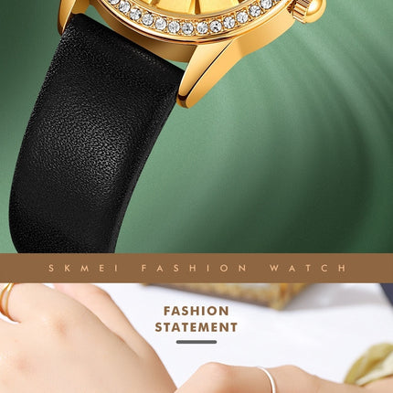 Watches for Women Diamond Luxury Leather Analog Waterproof Women Wrist Watch