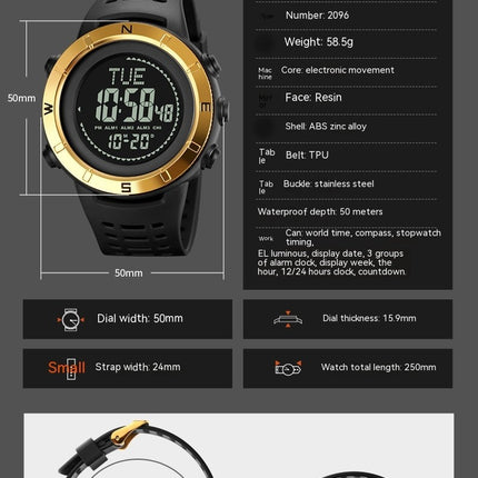 Men's Digital Sport Watches for Men with Alarm Stopwatch Waterproof