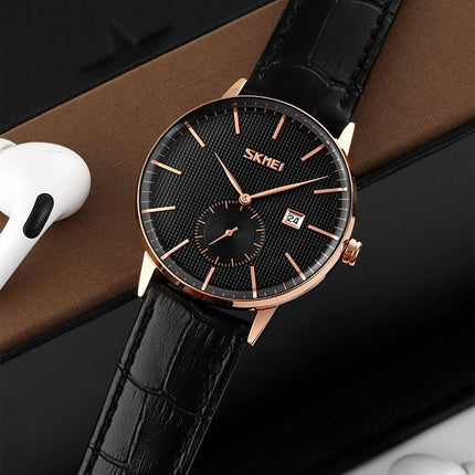 Men's Wrist Watches,Analog Quartz Watches for Men with Leather Band