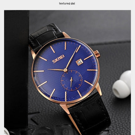 Men's Wrist Watches,Analog Quartz Watches for Men with Leather Band