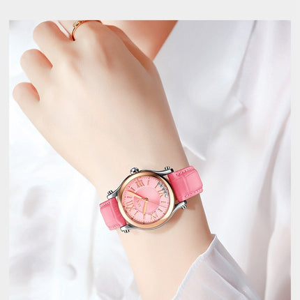 Women's Watches Leather Quartz Analog Waterproof Women Wrist Watches