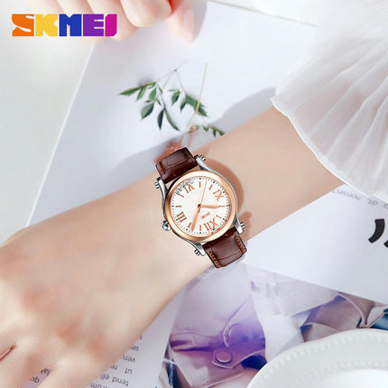 Women's Watches Leather Quartz Analog Waterproof Women Wrist Watches