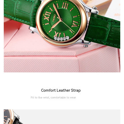 Women's Watches Leather Quartz Analog Waterproof Women Wrist Watches