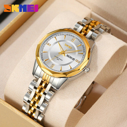 Women Watches Stainless Steel Waterproof Analog Day Date Watches