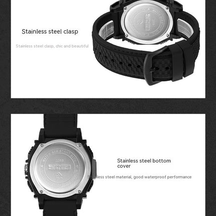 Men's Waterproof Electronic Watch，Luminous Multifunctional Watch