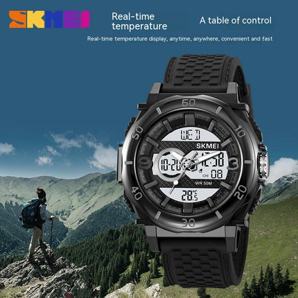 Men's Waterproof Electronic Watch，Luminous Multifunctional Watch