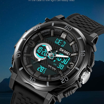 Men's Waterproof Electronic Watch，Luminous Multifunctional Watch