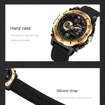 Men's Waterproof Electronic Watch，Luminous Multifunctional Watch