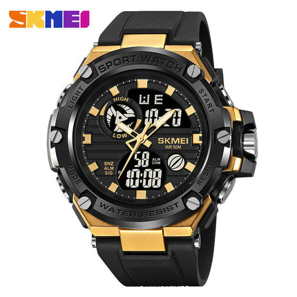 Men's Military Digital Watch，Waterproof Watches with Multi Function LED Alarm Analog Watches