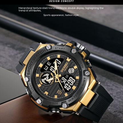 Men's Military Digital Watch，Waterproof Watches with Multi Function LED Alarm Analog Watches