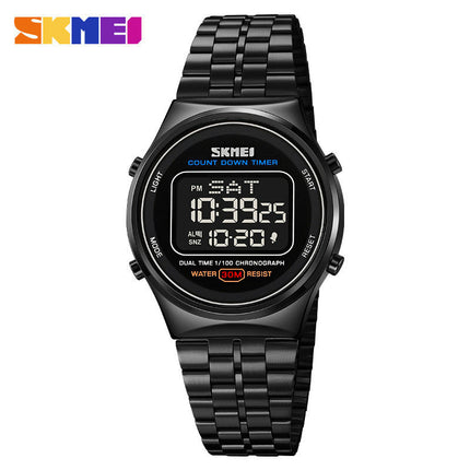 Men's Multifunctional Electronic Watch Outdoor Sports LED Stainless Steel Watch