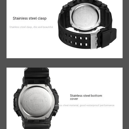 Men's Sports Electronic Watch, Multifunctional Waterproof LED Wristwatch with Stopwatch