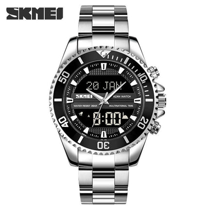 Men's LED Analog Digital Date Week Sports Outdoor Steel Watch