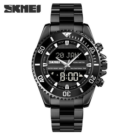 Men's LED Analog Digital Date Week Sports Outdoor Steel Watch