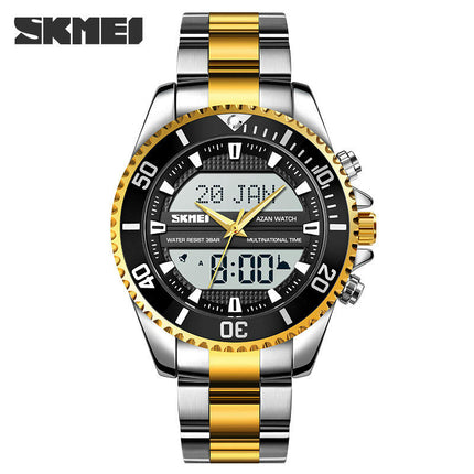 Men's LED Analog Digital Date Week Sports Outdoor Steel Watch