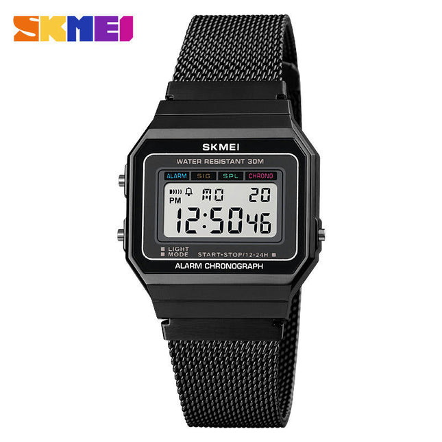 Men's Digital Watch Staineless Steel Bracelet Watch