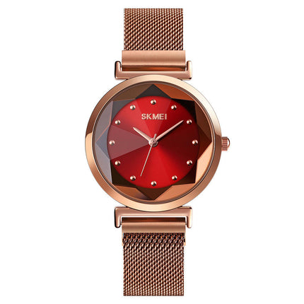 Women Stylish Watch Stainless Steel Mesh Band Watch