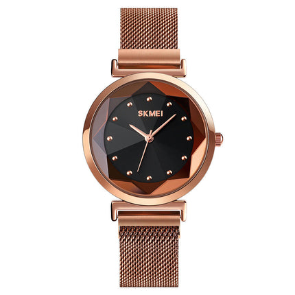 Women Stylish Watch Stainless Steel Mesh Band Watch