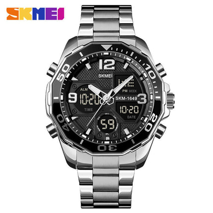 Men's Multifunction Waterproof Sport Digital Watch with Dual Time