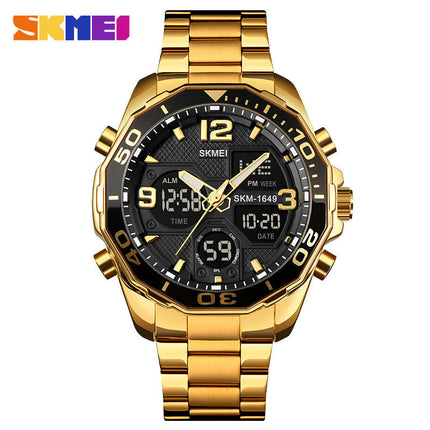 Men's Multifunction Waterproof Sport Digital Watch with Dual Time