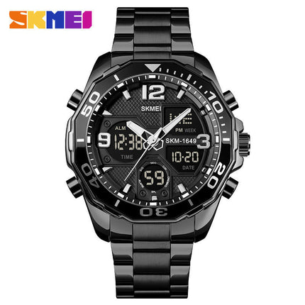 Men's Multifunction Waterproof Sport Digital Watch with Dual Time