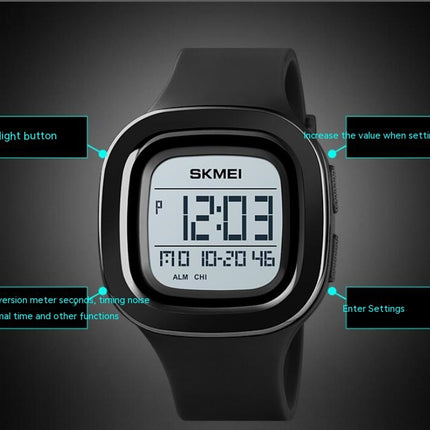 Mens Digital Watch Waterproof Wrist Watch Sport Square Digital Watches