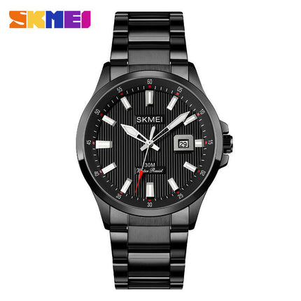 Watches for Men Stainless Steel Waterproof Calendar Quartz Wristwatches