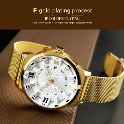 Watch for Men Business Quartz Stainless Steel Waterproof Wrist Watch