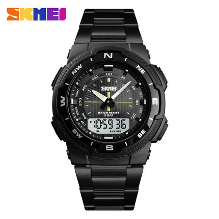 Men's Digital Dual Display Watches Multifunctional Waterproof Watch